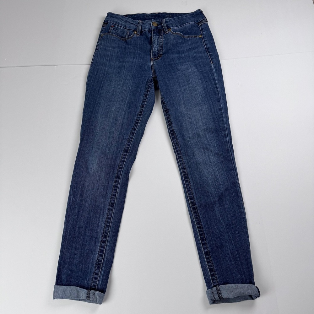 Seven7 Jeans Womens 8 (26x27) High Rise Skinny Tummyless Stretch Blue Denim